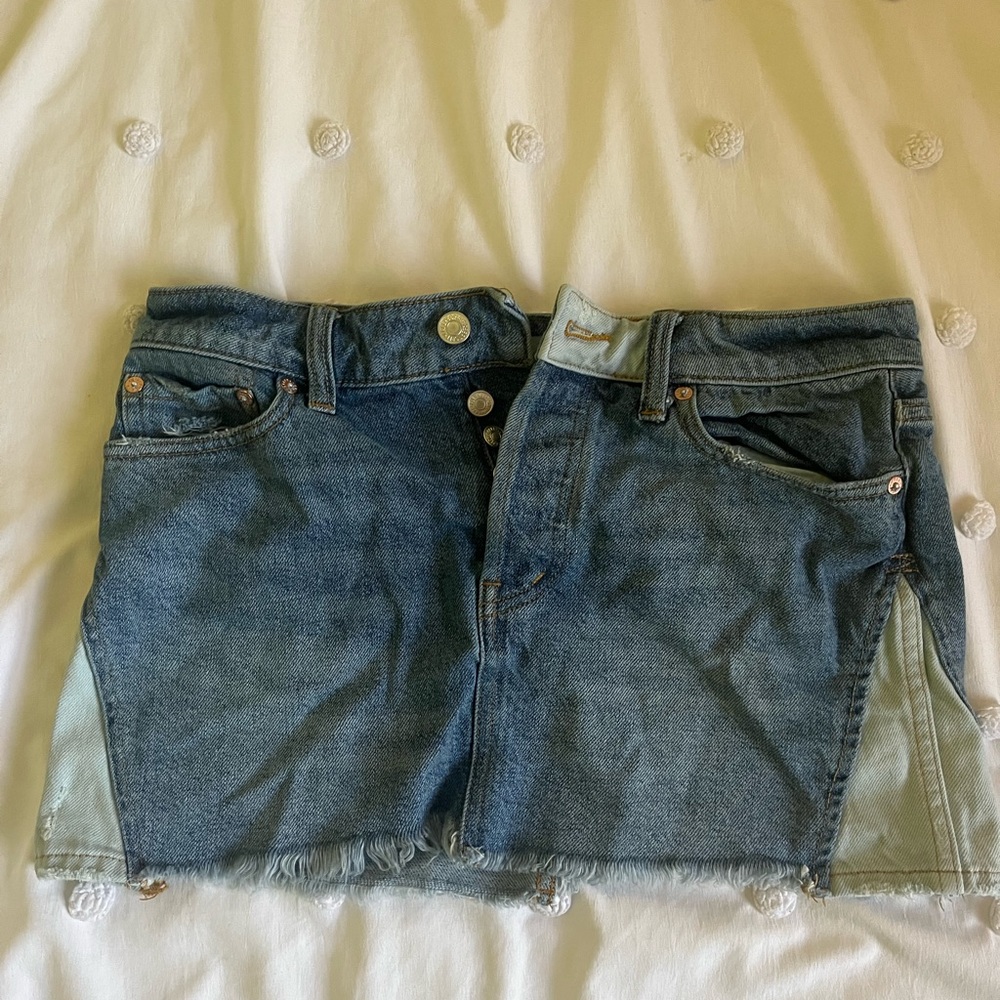 Free people we the free mini jean skirt!!! size 26!